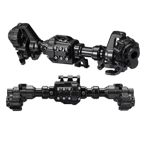 MGHGFYTAS RC Achse Set Kompatibel Mit Trxs Für TRX-4 Für Defender Für Bronco G500 1/10 RC Crawler Upgrade-Teile Aluminium-Portalachsengehäuse(Black) von MGHGFYTAS