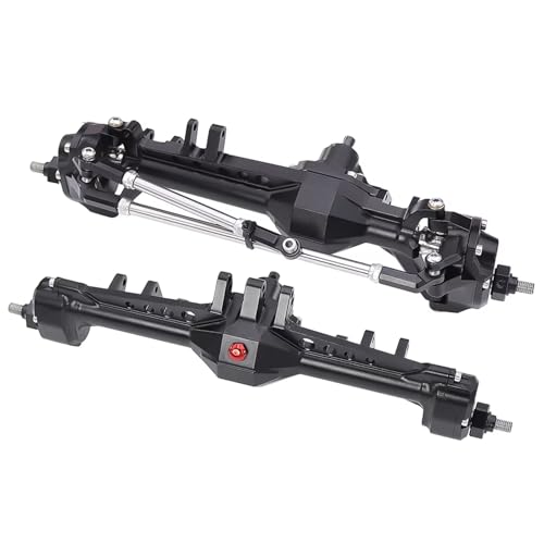 MGHGFYTAS RC Achse Set Kompatibel Mit Vanquish Für VS4-10 Für Phoenix F10 1/10 RC Crawler Auto, DIY-Upgrade-Teile, Aluminium-Vorder- Und Hinterachse, Komplettset(Black) von MGHGFYTAS