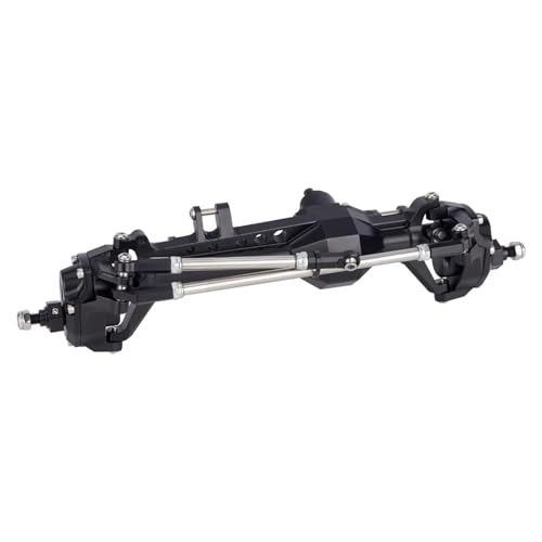 MGHGFYTAS RC Achse Set Kompatibel Mit Vanquish VS4-10 Für Axial 1/10 RC Crawler-Teile, CNC-Bearbeitung, Hochfestes Aluminium, Vorder- Und Hinterportalachse, Komplettset(Black,Front) von MGHGFYTAS
