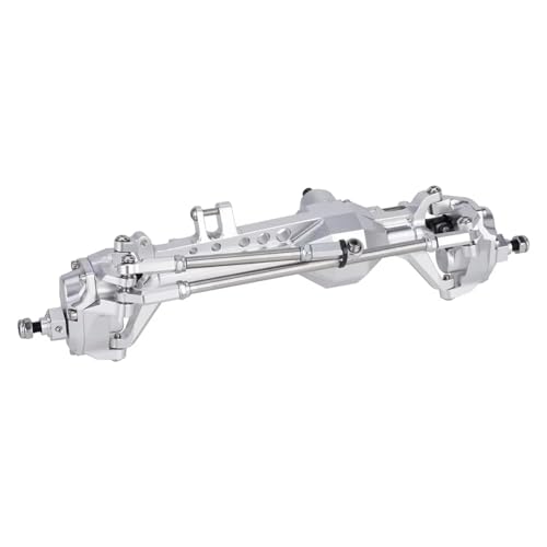 MGHGFYTAS RC Achse Set Kompatibel Mit Vanquish VS4-10 Für Axial 1/10 RC Crawler-Teile, CNC-Bearbeitung, Hochfestes Aluminium, Vorder- Und Hinterportalachse, Komplettset(Silver,Front) von MGHGFYTAS
