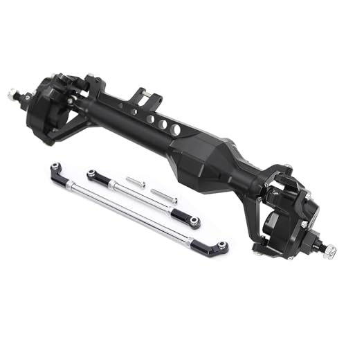 MGHGFYTAS RC Achse Set Kompatibel Mit Vanquish VS4-10 Für Phoenix F10, Aluminium-Portalachse Vorne Und Hinten, Komplettset, 1/10 RC Crawler, Für Chassis, DIY-Upgrade-Teile(Black,Front) von MGHGFYTAS