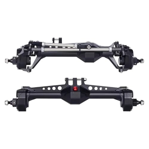 MGHGFYTAS RC Achse Set Kompatibel Mit Vanquish VS4-10 Für Phoenix F10 1/10 RC Crawler Für LCG Für Chassis CNC-Vorder- Und Hinterportalachse, Komplettes Set, Upgrade-Teile(Black,Front and Rear) von MGHGFYTAS