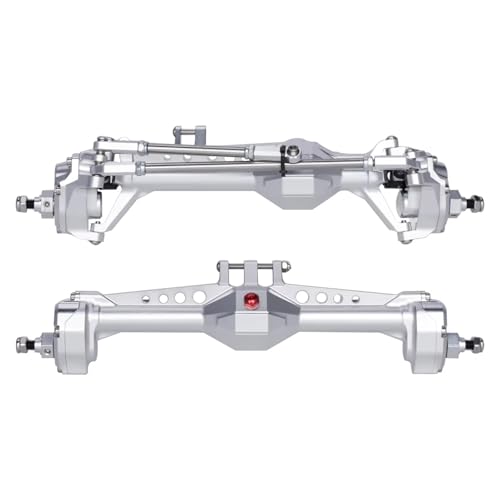 MGHGFYTAS RC Achse Set Kompatibel Mit Vanquish VS4-10 Für Phoenix F10 Für LCG Für Chassis 1/10 RC Crawler Upgrade-Teile Aluminiumlegierung Vorder- Und Hinterportalachse(Silver,Front and Rear) von MGHGFYTAS