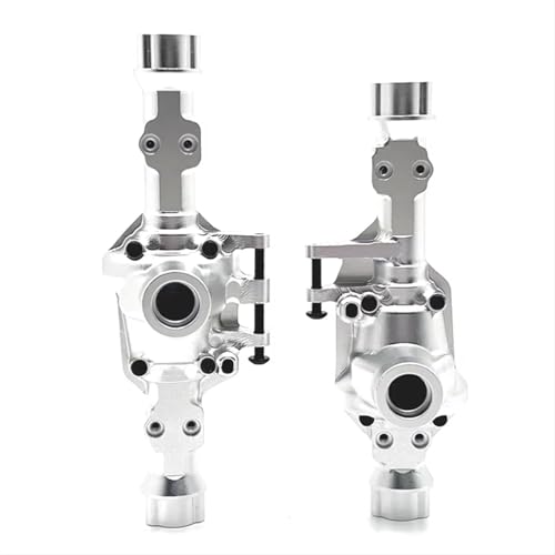 MGHGFYTAS RC Achse Set Kompatibel Mit WLtoys 104006 104010 104020 104026 1/10 RC-Auto, Metall-Upgrade-Teile Zur Chassisverstärkung, Vorder- Und Hinterachsschalen(Silver) von MGHGFYTAS