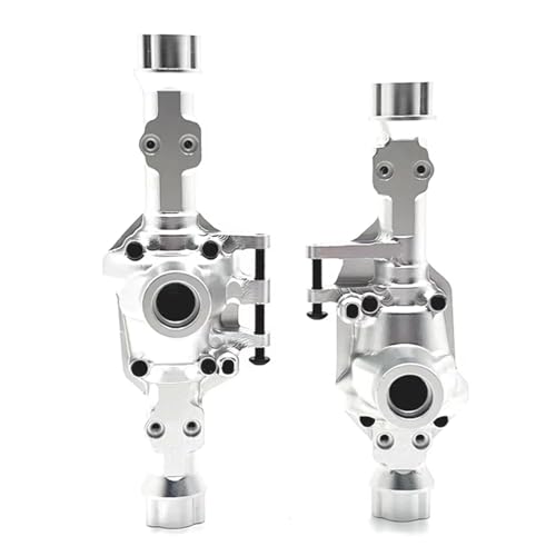 MGHGFYTAS RC Achse Set Kompatibel Mit WLtoys 104006 104010 104020 104026 Metall-Upgrade-Teile 1/10 RC-Modell Crawler Car Truck Für Buggy-Vorder- Und Hinterachsenschalen(Silver,Front and Rear) von MGHGFYTAS