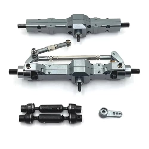 MGHGFYTAS RC Achse Set Kompatibel Mit WPL 1/10 C74 1/16 C14 C24 C34 C54 B14 B24 Metall-Vorder- Und Hinterachse Und Antriebswellensatz RC-Auto-Upgrade-Teile Zubehör(Gray) von MGHGFYTAS