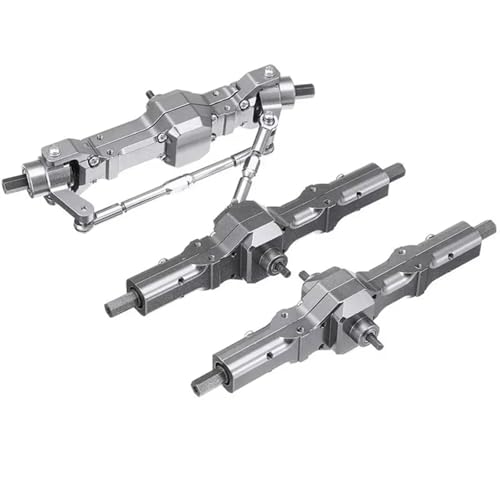 MGHGFYTAS RC Achse Set Kompatibel Mit WPL B16 B36 Für Für JJRC Q60 Q63 Q64 Für Fayee FY004 Für MN-77 6WD 6X6 RC-Auto, Metall-Vorder-Zwischenachse, Hinterachse, Upgrade-Teile von MGHGFYTAS