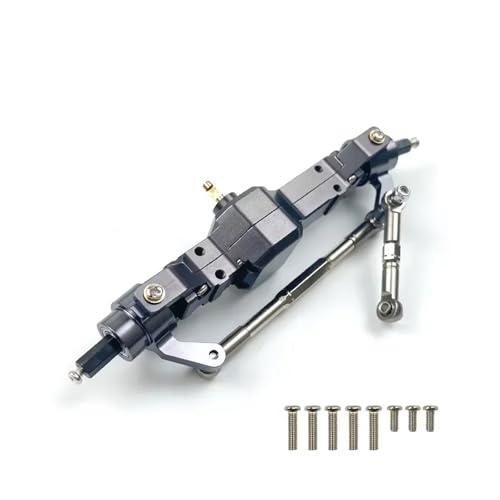 MGHGFYTAS RC Achse Set Kompatibel Mit WPL C14 C24 B14 B24 B16 B36 1/16 RC-Auto-LKW Für Rock Crawler-Teile, Metall-Upgrade Vorne, Hinten, Mittlere Brücke, Achse(Gray,Front) von MGHGFYTAS
