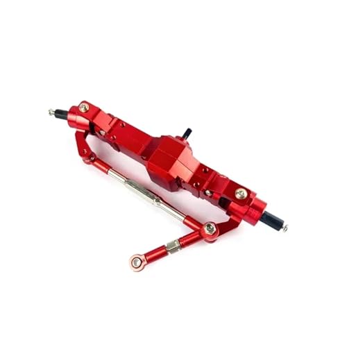 MGHGFYTAS RC Achse Set Kompatibel Mit WPL C14 C24 B14 B24 B16 B36 1/16 RC-Auto-LKW Für Rock Crawler-Teile, Metall-Upgrade Vorne, Hinten, Mittlere Brücke, Achse(Red,Front) von MGHGFYTAS