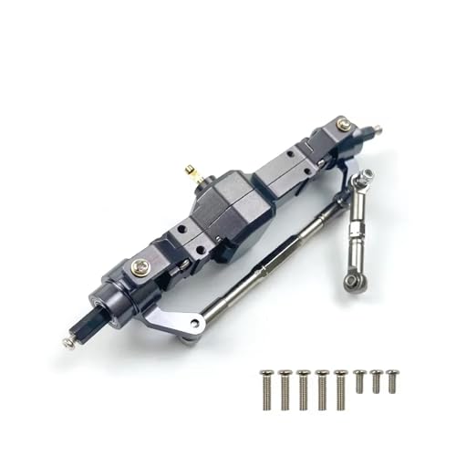 MGHGFYTAS RC Achse Set Kompatibel Mit WPL C14 C24 B14 B24 B16 B36 1/16 RC-Auto-LKW Für Rock Crawler-Teilezubehör, Metall, Vorne, Mitte, Hinten, Brückenachse(Gray,Front) von MGHGFYTAS