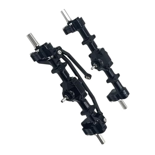 MGHGFYTAS RC Achse Set Kompatibel Mit WPL C14 C24 C34 B14 B24 1/16 RC-Auto-Upgrade-Teil, Vorder- Und Hinterportal-Brückenachsen-Differential-Montagesatz(Black) von MGHGFYTAS
