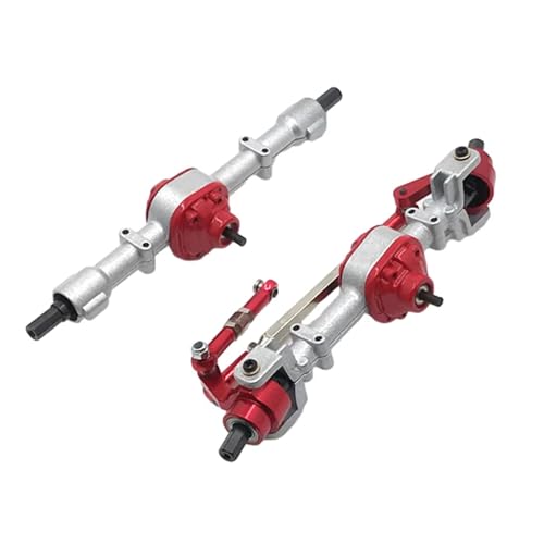 MGHGFYTAS RC Achse Set Kompatibel Mit WPL C14 C24 C34 C44 B14 B24 1/16 RC-Auto-Upgrade-Teile, Metall-Vorder- Und Hinterachsen-Set, Zubehör(Silver,Front and Rear) von MGHGFYTAS