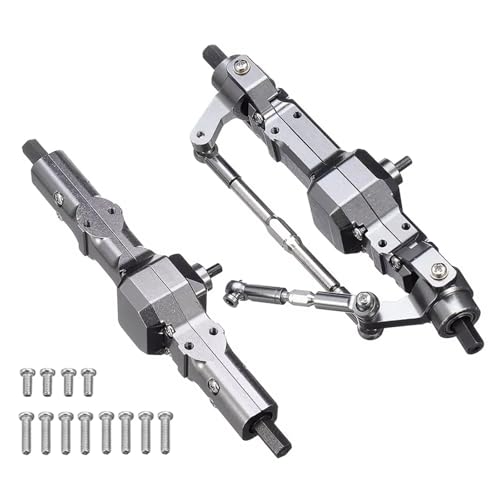 MGHGFYTAS RC Achse Set Kompatibel Mit WPL C14 C24 C34 C44 B14 B24 1/16 RC-Auto-Upgrades, Teile, Zubehör, Metall-Vorder- Und Hinterachsen-Set von MGHGFYTAS