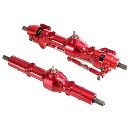 MGHGFYTAS RC Achse Set Kompatibel Mit WPL C14 C24 Für FAYEE Für Für JJRC 1/16 Fernbedienungsauto-Upgrade-Zubehör Vorder- Und Hinterachsbaugruppe(Red) von MGHGFYTAS