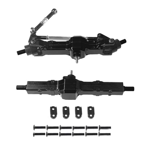 MGHGFYTAS RC Achse Set Kompatibel Mit WPL C14 C24 Für Feiyu Für Für JJRC 1/16 Fernbedienungsauto Metall Vorder- Und Hinterachse Upgrade Modifikation Teile Brücke Insgesamt(Black) von MGHGFYTAS