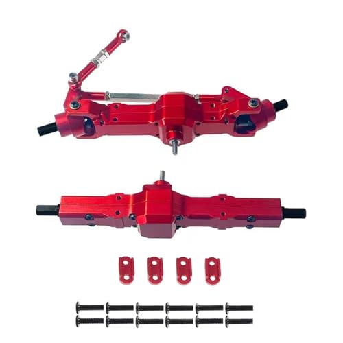 MGHGFYTAS RC Achse Set Kompatibel Mit WPL C14 C24 Für Feiyu Für Für JJRC 1/16 Fernbedienungsauto Metall Vorder- Und Hinterachse Upgrade Modifikation Teile Brücke Insgesamt(Red) von MGHGFYTAS