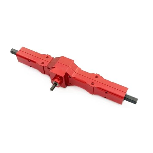 MGHGFYTAS RC Achse Set Kompatibel Mit WPL D12 C14 C24 C24-1 B14 B24 B36 Für Mini-Truck-Upgrade, Modifizierte Teile, Metallgetriebe, Hinterachse Mit Stahlgetriebe(Red) von MGHGFYTAS