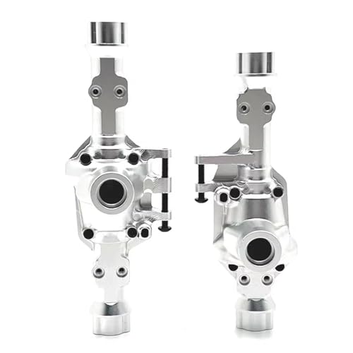 MGHGFYTAS RC Achse Set Kompatibel Mit Wltoys 104006 104010 104020 104026 1/10 RC Auto Metall Vorderachse Hinterachse Gehäuse Upgrade Teile Zubehör(Silver,Front and Rear) von MGHGFYTAS