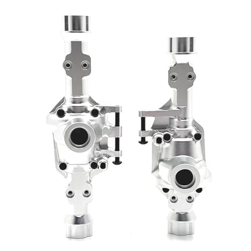 MGHGFYTAS RC Achse Set Kompatibel Mit Wltoys 104006 104010 104020 104026 1/10 RC-Auto-Upgrade-Teile Zubehör Metall-Vorder-Hinterachsgehäuse(Silver,Front and Rear) von MGHGFYTAS