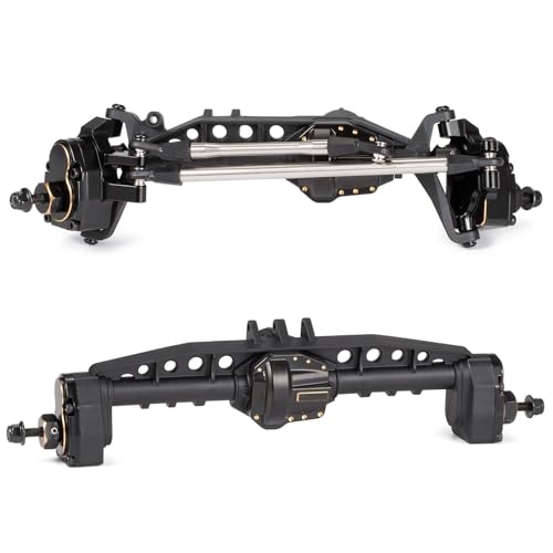 MGHGFYTAS RC Achse Set Kompatibel mit SCX10 III RC für Rock Crawler für LCG für Chassis Cheater Rigs Komplett montierte AR45-Portalachsen-Upgradeteile(Front and Rear) von MGHGFYTAS