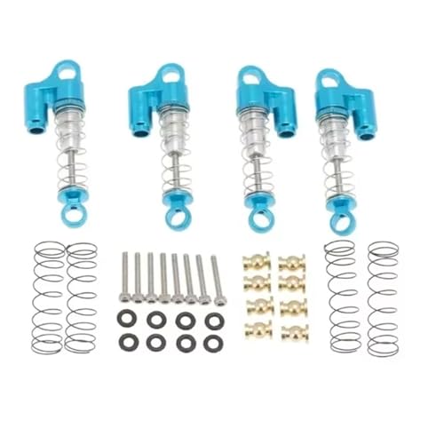 MGHGFYTAS RC Auto Dämpfer Kompatibel Mit Axial Für SCX24 90081 1/24 RC Crawler Autozubehör Metall Stoßdämpfer Dämpfer Upgrade Teile(Blue) von MGHGFYTAS