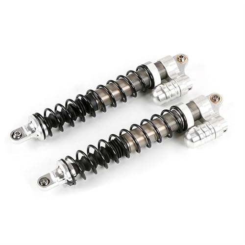 MGHGFYTAS RC Auto Dämpfer Kompatibel Mit HPI Für Rofun Für BAHA Für KM Für Rovan Für Baja 5T 5B 5Sc 1/5 RC-Auto-Upgrade-Teile 8MM Stoßdämpfer Vorne(Silver) von MGHGFYTAS