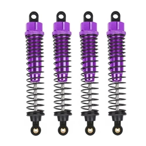 MGHGFYTAS RC Auto Dämpfer Kompatibel Mit HSP 108004 182004 1/10 Rc Car Monster Truck Upgrade Teile Zubehör Metall Stoßdämpfer Dämpfer 108mm 08001 08058(Purple,4pcs) von MGHGFYTAS