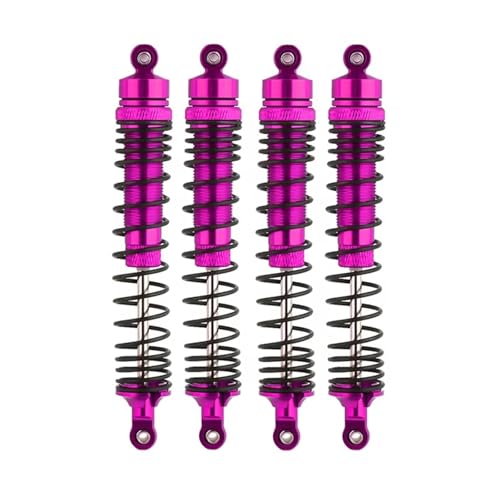MGHGFYTAS RC Auto Dämpfer Kompatibel Mit Losi Für LMT 4WD Für Monster 1/8 RC Auto Upgrade-Teile 4-teiliger Metall-Stoßdämpfer(Pink) von MGHGFYTAS