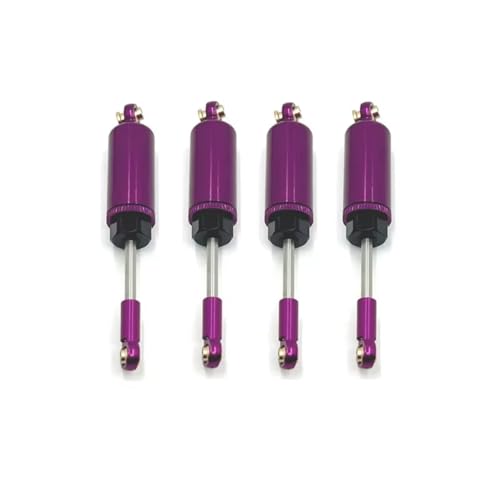 MGHGFYTAS RC Auto Dämpfer Kompatibel Mit MJX 14209 14210 1/14 RC-Auto-Upgrade-Modifikationsteile Zubehör Metall-Stoßdämpfer-Öldämpfer(Purple) von MGHGFYTAS