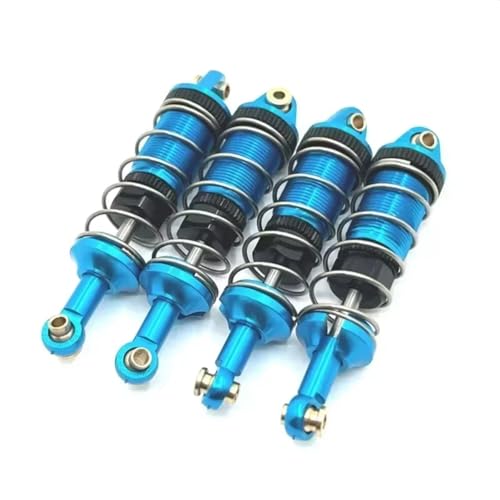 MGHGFYTAS RC Auto Dämpfer Kompatibel Mit MJX 14301 14302 1/14 RC-Auto-Upgrade-Modifikationsteile Zubehör 4-teiliger Metall-Stoßdämpfer-Öldämpfer(Blue) von MGHGFYTAS
