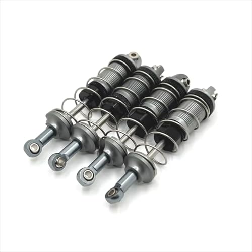 MGHGFYTAS RC Auto Dämpfer Kompatibel Mit MJX 16207 16208 16209 16210 H6 RC-Auto-Upgrade-Zubehörteile Metall-Hydraulikstoßdämpfer Vorne Und Hinten(Gray) von MGHGFYTAS