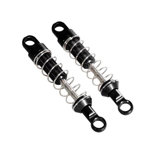MGHGFYTAS RC Auto Dämpfer Kompatibel Mit MN Für MN78 1/12 RC-Auto, Vorne Und Hinten, Extern Für Federdämpfer, Metall-Upgrade, Modifikationsteile, Zubehör(Black) von MGHGFYTAS