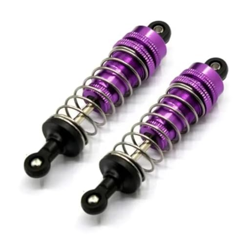 MGHGFYTAS RC Auto Dämpfer Kompatibel Mit Mjx 16207 16208 16209 16210 1/16 Rc Auto Metall Upgrade Modifikation Teile Zubehör Stoßdämpfer(Purple) von MGHGFYTAS