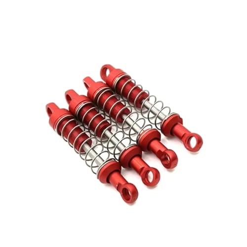 MGHGFYTAS RC Auto Dämpfer Kompatibel Mit Mn Für Mn78 1/12 RC Autozubehör Teile Metall Upgrade Teile Stoßdämpfer(Red) von MGHGFYTAS