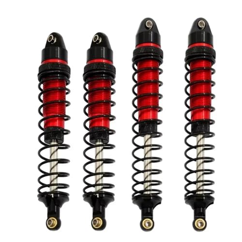 MGHGFYTAS RC Auto Dämpfer Kompatibel Mit Trxs Für Slash Für ARRMA Für SENTON Für Typhon 1/10 RC Auto Upgrades Teile Metall Vorder- Und Rückstoßdämpfer(Red) von MGHGFYTAS
