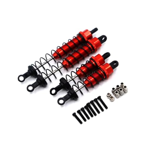 MGHGFYTAS RC Auto Dämpfer Kompatibel Mit WLtoys 12427 12428-AB 12429 12423 FY01 FY02 FY03 1/12 RC Autoteile Metall-Upgrade Für Federhydraulik Vorne Hinten Stoßdämpfer(Red) von MGHGFYTAS