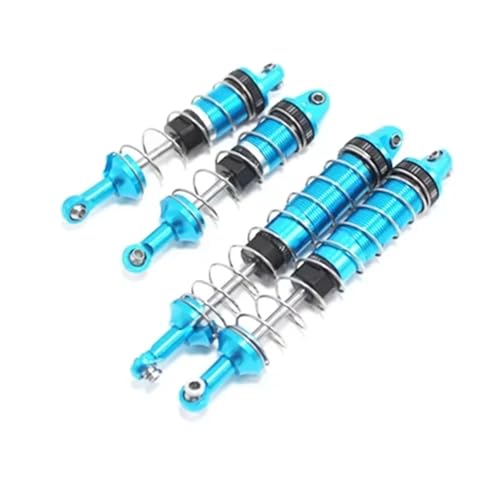 MGHGFYTAS RC Auto Dämpfer Kompatibel Mit WLtoys 12428 12423 1/12 RC Car Crawler Upgrade-Teil, Metall, Ölgefüllter Stoßdämpfer Vorne Und Hinten(Blue) von MGHGFYTAS