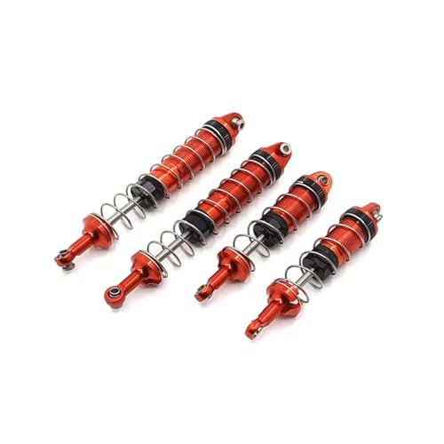 MGHGFYTAS RC Auto Dämpfer Kompatibel Mit WLtoys 12428-AB 12429 12423 FY01 FY02 FY03 1/12 RC Autoteile Metall Upgrade Hydraulische Vordere Und Hintere Stoßdämpfer(Red) von MGHGFYTAS
