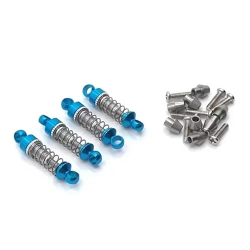 MGHGFYTAS RC Auto Dämpfer Kompatibel Mit WLtoys K989 K969 K979 P929 1/28 RC-Auto-Upgrade-Teile Zubehör 4-teiliger Stoßdämpfer Aus Aluminiumlegierung(Blue) von MGHGFYTAS