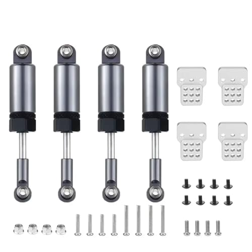 MGHGFYTAS RC Auto Dämpfer Kompatibel Mit WPL C14 C24 1/16 RC Autozubehör Teile Upgrade Teile Set Stoßdämpfer(Gray) von MGHGFYTAS