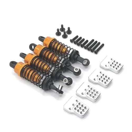 MGHGFYTAS RC Auto Dämpfer Kompatibel Mit WPL Für MN Für Henglong C14 C24 Für MN D90 D91 4x4 1/16 1/12 Rc Auto Upgrade Teile 4 Stück Öl Gefüllt Typ Stoßdämpfer(Yellow) von MGHGFYTAS
