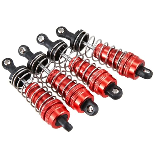MGHGFYTAS RC Auto Dämpfer Kompatibel Mit Wltoys 144001 1/14 Rc Auto Upgrade Modifikation Zubehör Teile 4Pcs Metall Stoßdämpfer Dämpfer von MGHGFYTAS