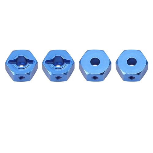 RC Auto Zubehör 4Pcs RC Rad Hex Hub Adapter Professionelle Aluminium Legierung 12mm Rad Hex Naben Stick Adapter Für Fernbedienung Auto Zubehör(Blue) von MGHGFYTAS
