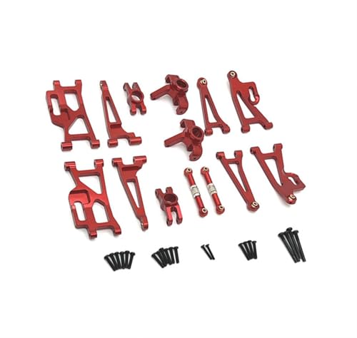 MGHGFYTAS RC Auto Zubehör Für MJX Für Hyper Für Go 14209 14210 H14BM H16BM 1/14 Schwinge Lenkstange Fernbedienung Autoteile Zubehör Metall Upgrade Modifikation(Red) von MGHGFYTAS