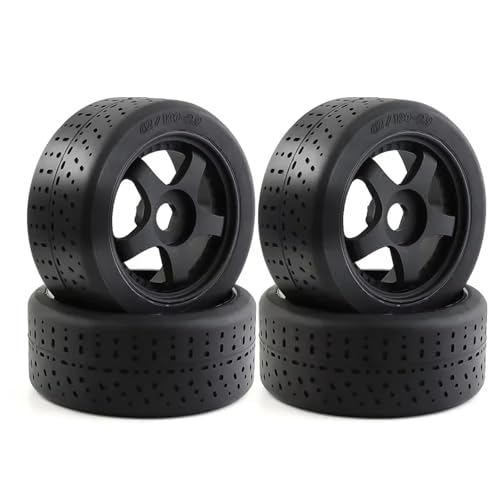 MGHGFYTAS RC Auto Zubehör Kompatibel Mit Arrma Für Infraction Für Felony Für Limitless 1/7 RC-Car-Upgrade-Teile, 4 Stück, 100 X 42 Mm, 5-Speichen-Reifen, 17 Mm Radsechskant von MGHGFYTAS