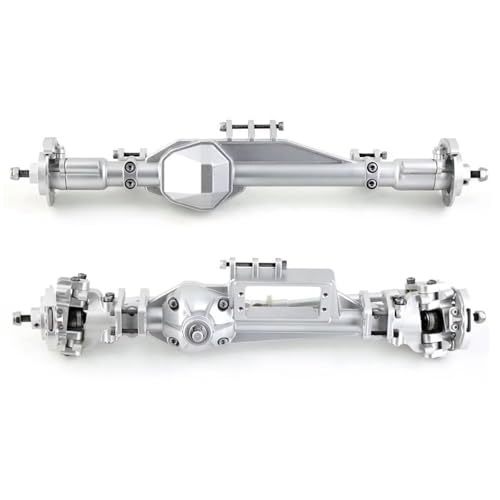 MGHGFYTAS RC Auto Zubehör Kompatibel Mit Axial Für RBX10 Für Ryft 1/10 RC Crawler Auto Upgrade Teile Zubehör Metall Komplette Vorder- Und Hinterachse(Silver,Front and Rear) von MGHGFYTAS