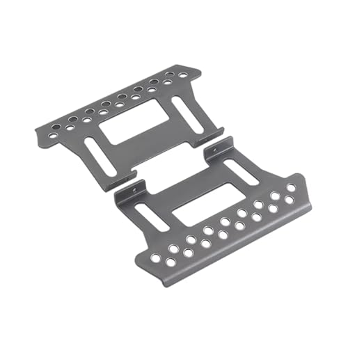 MGHGFYTAS RC Auto Zubehör Kompatibel Mit Axial Für SCX10 90046 90047 TF2 Upgrade-Teile Aluminiumlegierung Seitenpedalplatte Tough Armor Slider 1/10 RC Crawler(Gray) von MGHGFYTAS