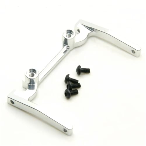 MGHGFYTAS RC Auto Zubehör Kompatibel Mit Axial Für SCX10 CC01 F350 D90 1/10 RC Crawler Auto Upgrade Teile Aluminium Legierung Elektronische Box Balken Montieren(Silver) von MGHGFYTAS