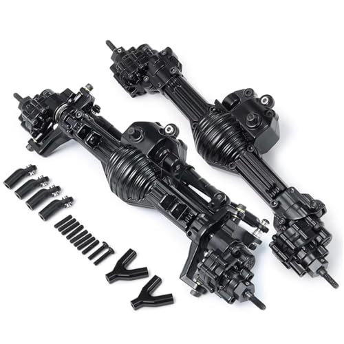 MGHGFYTAS RC Auto Zubehör Kompatibel Mit Axial Für SCX10 II 90028 1/10 RC Für Rock Crawler Metall Achse Upgrade Teile RC Auto Vorne Hinten Gerade Achse(Rear and Front) von MGHGFYTAS