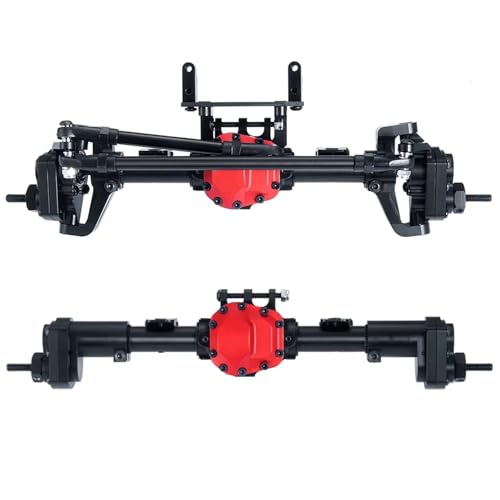 MGHGFYTAS RC Auto Zubehör Kompatibel Mit Axial Für SCX10 II 90046 90047 1/10 RC Crawler Auto Upgrade Teile Zubehör Aluminiumlegierung Vorne Hinten Portalachse(Front Rear Axle) von MGHGFYTAS